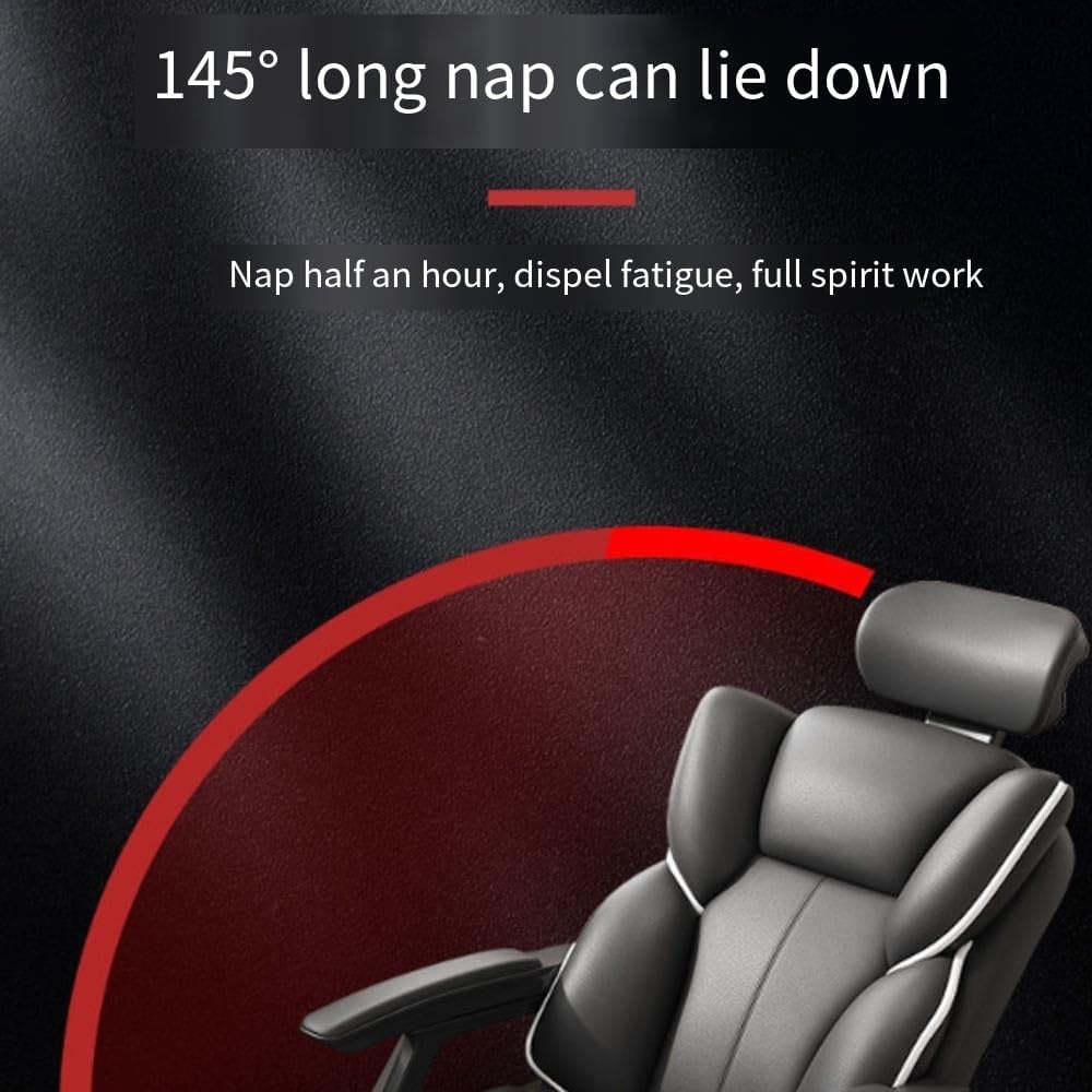 SimpluAcasa™ Scaun Ergonomic Directorial cu Suport Picioare Rabatabil Piele Ecologica — Confort Practic Pentru Casa Ta