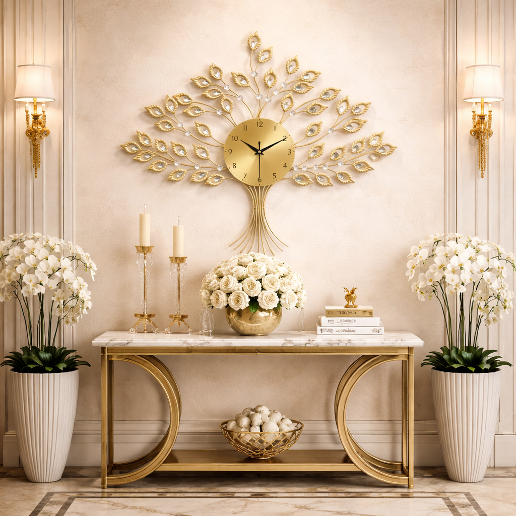 SimpluAcasa™ Ceas decorativ de perete mecanism silentios 66 x 56 cm — Confort Practic Pentru Casa Ta