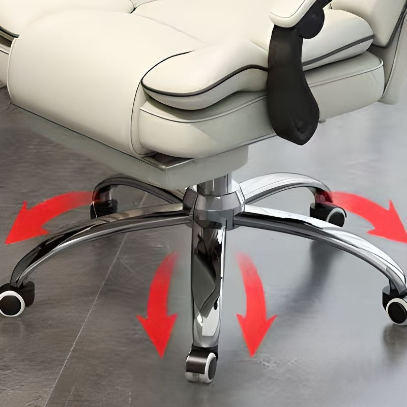 SimpluAcasa™ Scaun Ergonomic Directorial cu Suport Picioare Rabatabil Piele Ecologica — Confort Practic Pentru Casa Ta