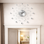 SimpluAcasa™ Ceas de perete 55 cm argintiu – design elegant cu — Confort Practic Pentru Casa Ta