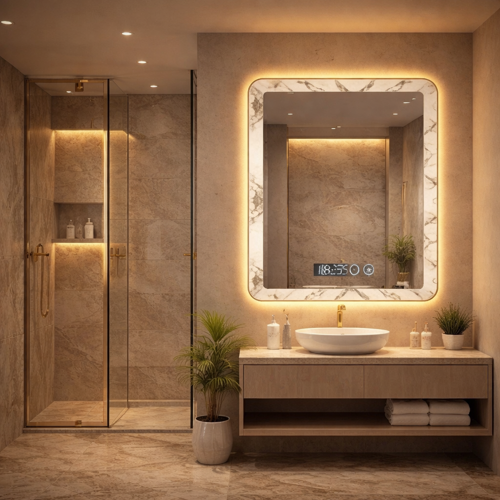 SimpluAcasa™ Oglinda LED 80x60 cm — Confort Practic Pentru Casa Ta