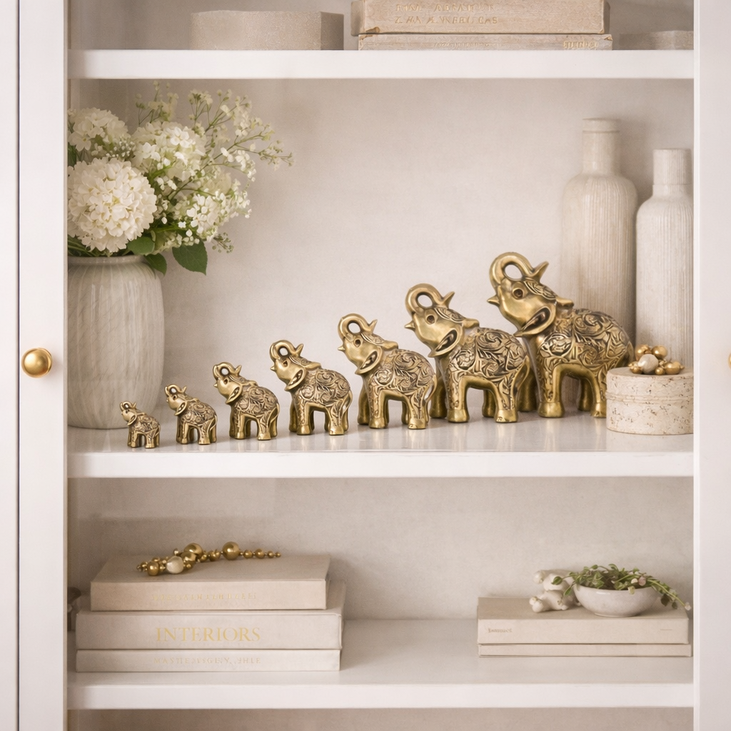 SimpluAcasa™ Set elefanti decorativi din rasina — Confort Practic Pentru Casa Ta