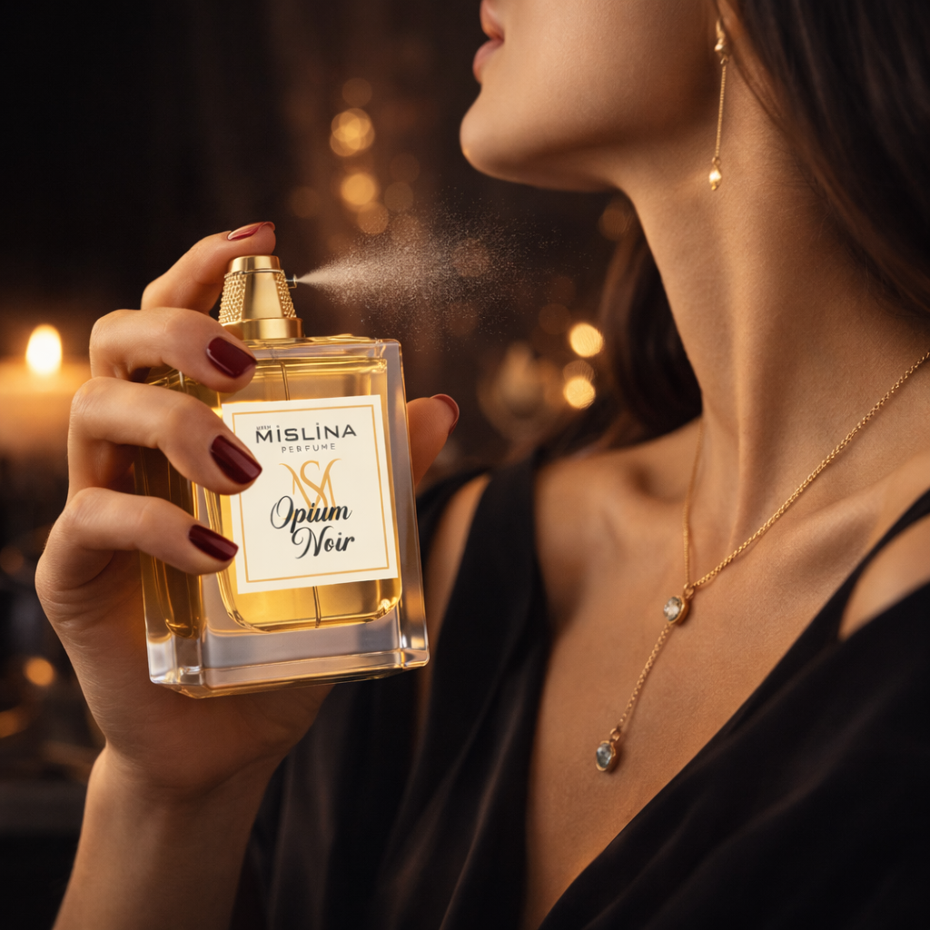 Parfum Mislina Damă Opium Noir 50ml – Inspirat din Black Opium, M008