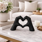 SimpluAcasa™ Decoratiune sculpturala maini in forma de inima – rasina – — Confort Practic Pentru Casa Ta