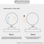 SimpluAcasa™ Oglinda LED cu Ceas Digital si Dezaburire 90 x 70 — Confort Practic Pentru Casa Ta