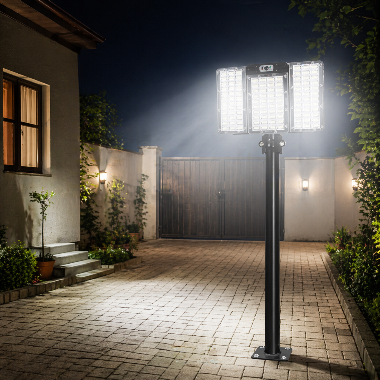 SimpluAcasa™ Lampa solara LED 560 SMD cu 3 panouri — Ambient Modern Pentru Acasă