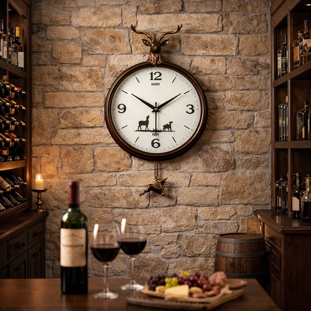 SimpluAcasa™ Ceas de perete decorativ cu pendul – elegant – 65 — Confort Practic Pentru Casa Ta
