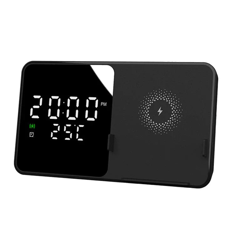Ceas desteptator cu incarcare wireless 5W si afisaj temperatura in timp real Imagine principală a produsului