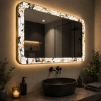 SimpluAcasa™ Oglinda LED 90x70 cu pe Margini Iluminare Ambientala Touch Dezaburire — Confort Practic Pentru Casa Ta