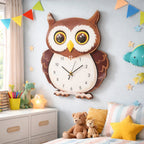 SimpluAcasa™ Ceas perete copii  din lemn design modern 39x22 cm — Util Pentru Familie și Copii