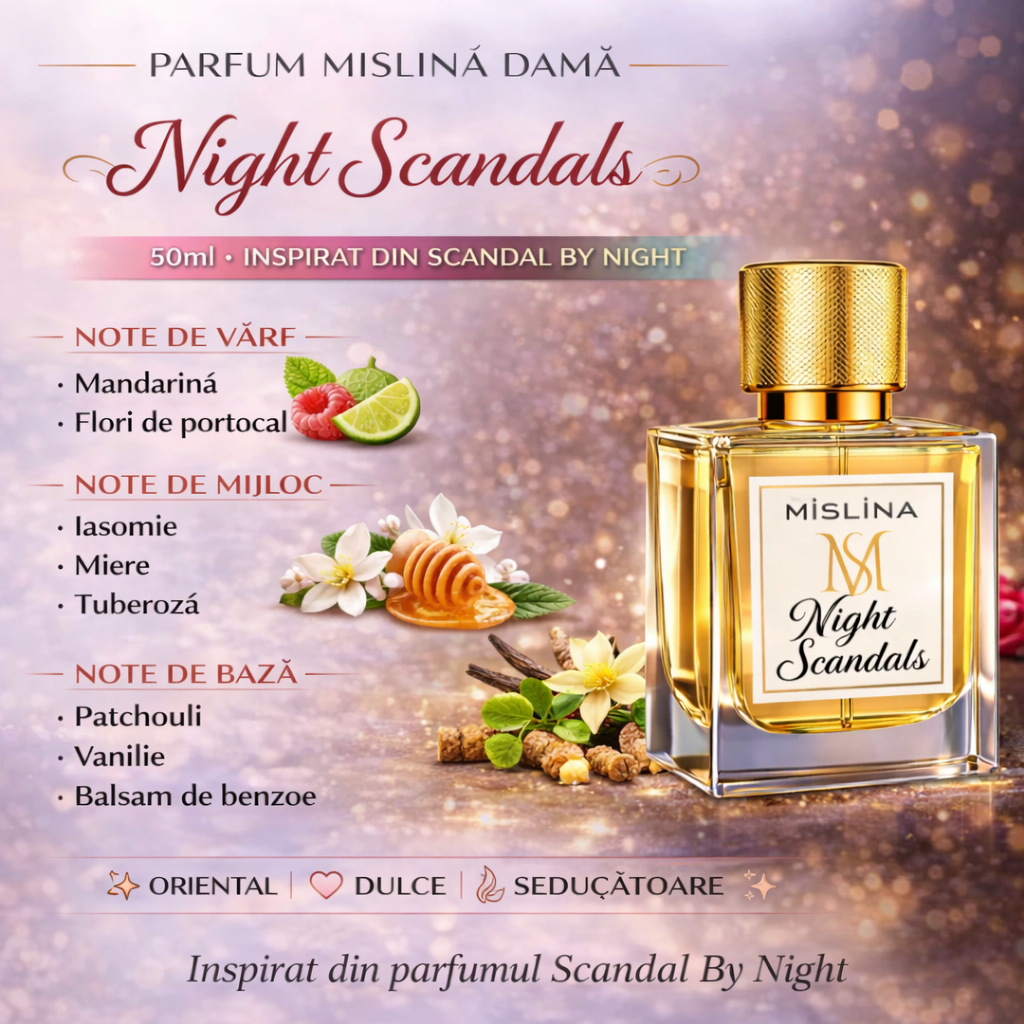 Parfum Mislina Damă Night Scandals 50ml – Inspirat din Scandal By Night, M031