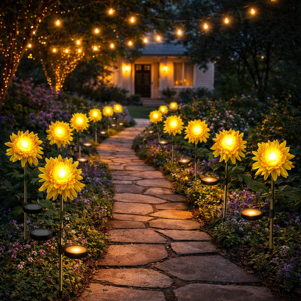 SimpluAcasa™ Set 2 lampi solare 80 cm pentru gradina iluminare decorativa — Lucrări Mai Simple și Eficiente