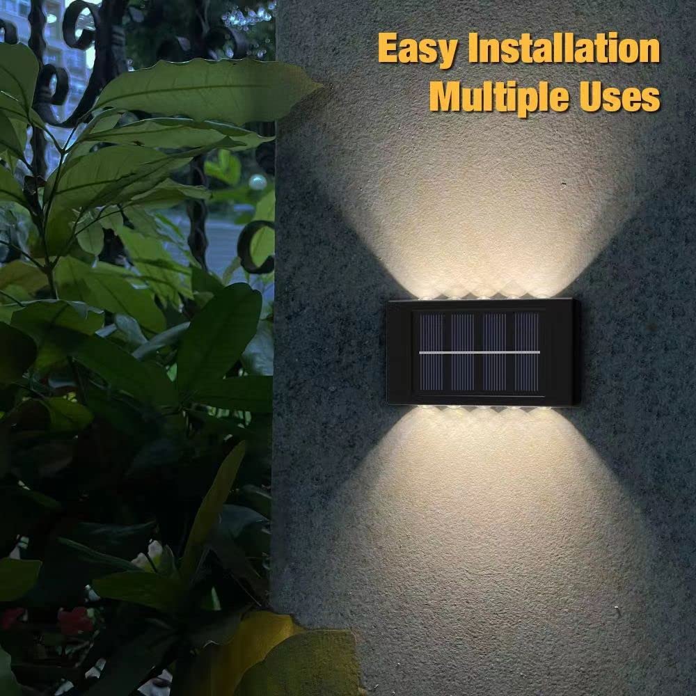 SimpluAcasa™ Set 2 lampi solare de perete cu iluminare sus si — Ambient Modern Pentru Acasă