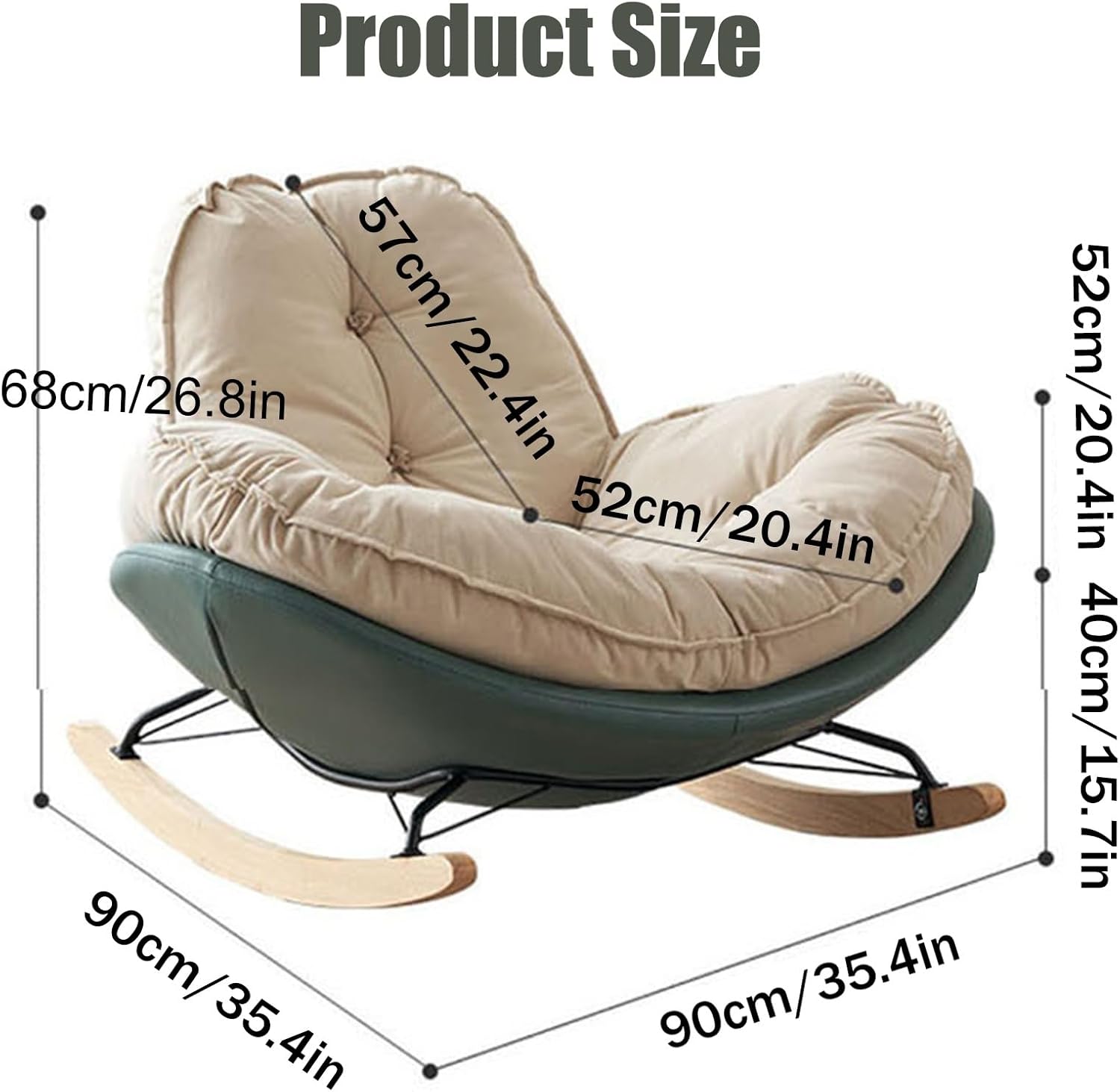SimpluAcasa™ RESIGILAT - Fotoliu balansoar Cloud Rocker — Confort Practic Pentru Casa Ta
