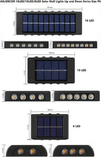 SimpluAcasa™ Set 2 lampi solare de perete cu iluminare sus si — Ambient Modern Pentru Acasă