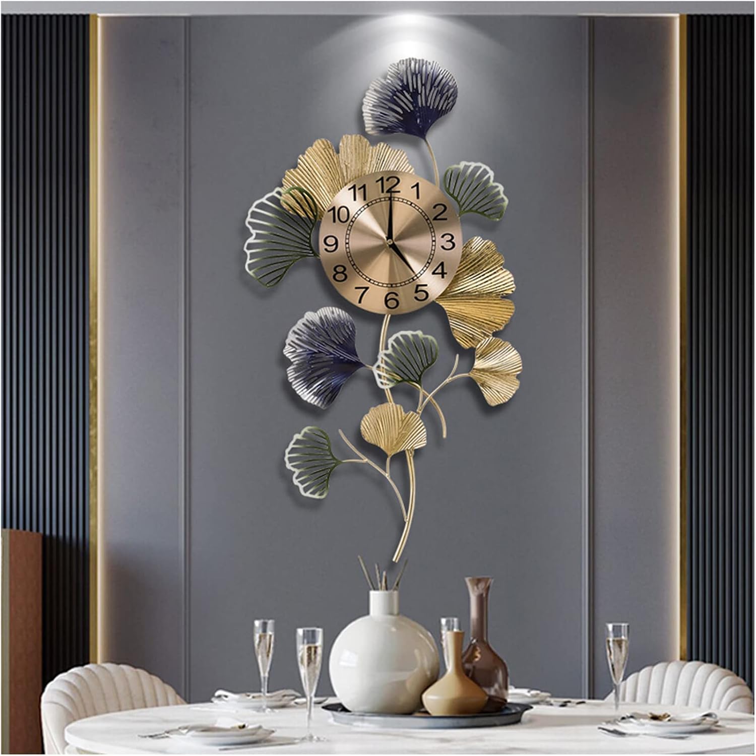 SimpluAcasa™ Ceas de perete decorativ 76 x 42 cm – design — Confort Practic Pentru Casa Ta