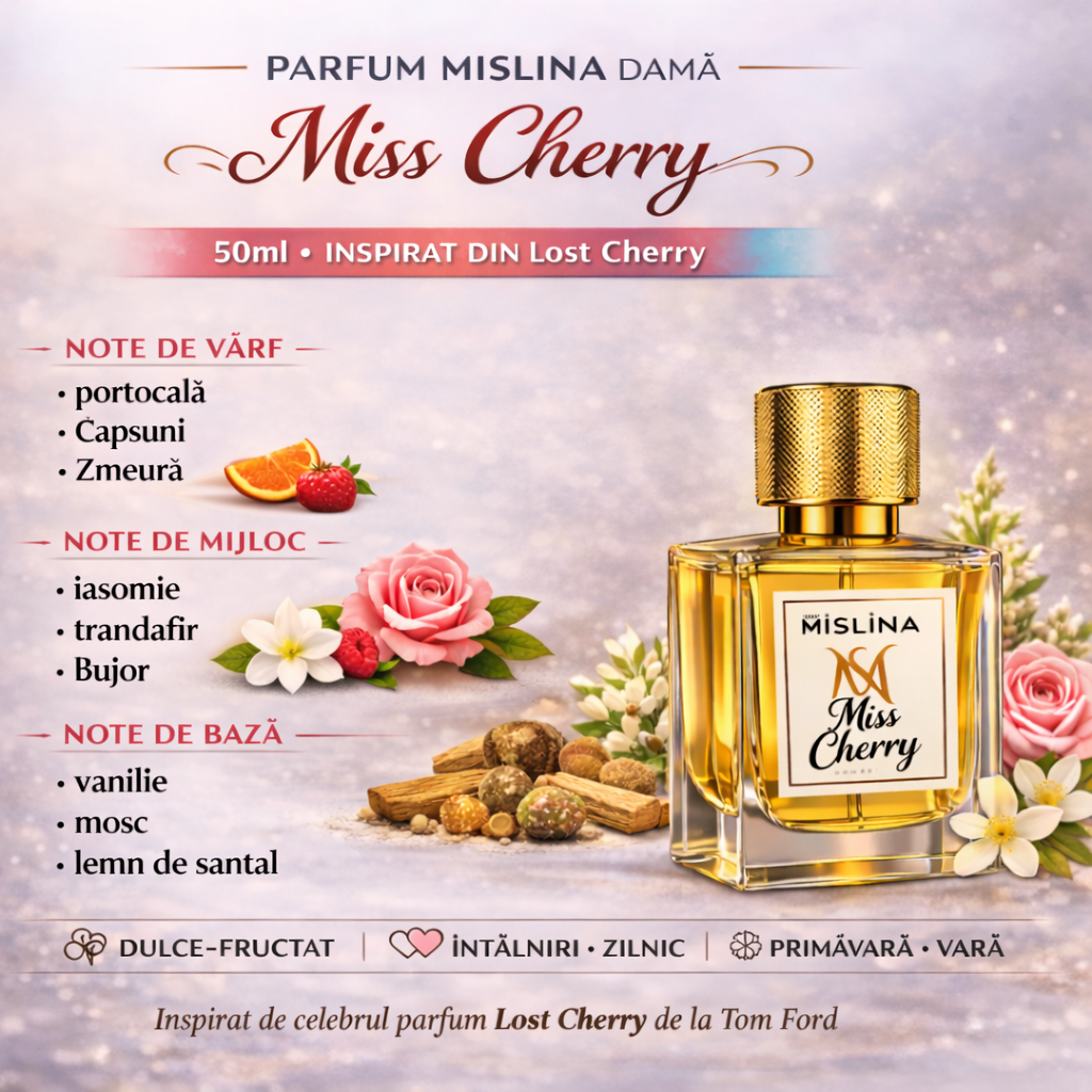 Parfum Damă Miss Cherry Mislina 50ml – Inspirat din Lost Cherry, Floral Fructat, M085