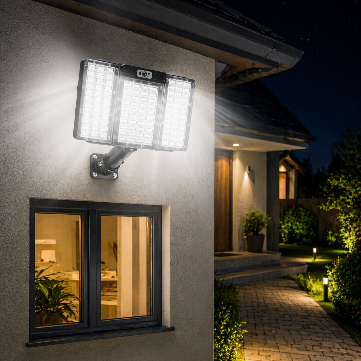 SimpluAcasa™ Lampa solara LED 560 SMD cu 3 panouri — Ambient Modern Pentru Acasă
