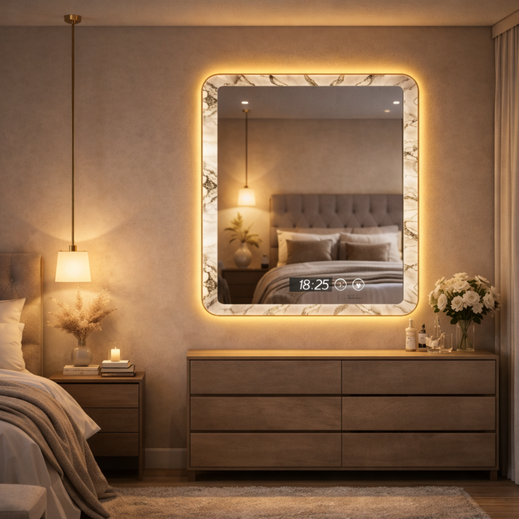 SimpluAcasa™ Oglinda LED 80x60 cm — Confort Practic Pentru Casa Ta