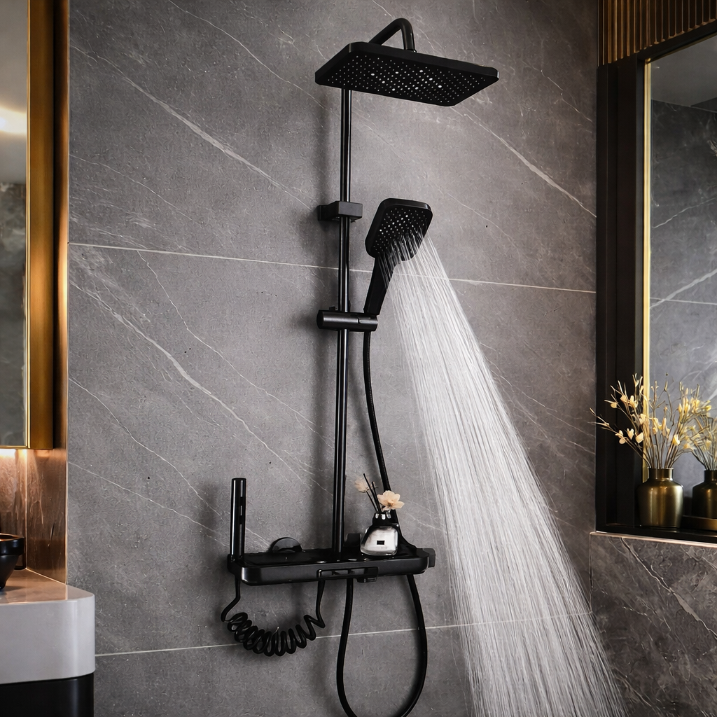 SimpluAcasa™ Set Coloana Dus Premium cu Butoane Piano — Confort Practic Pentru Casa Ta Imagine secundară a produsului