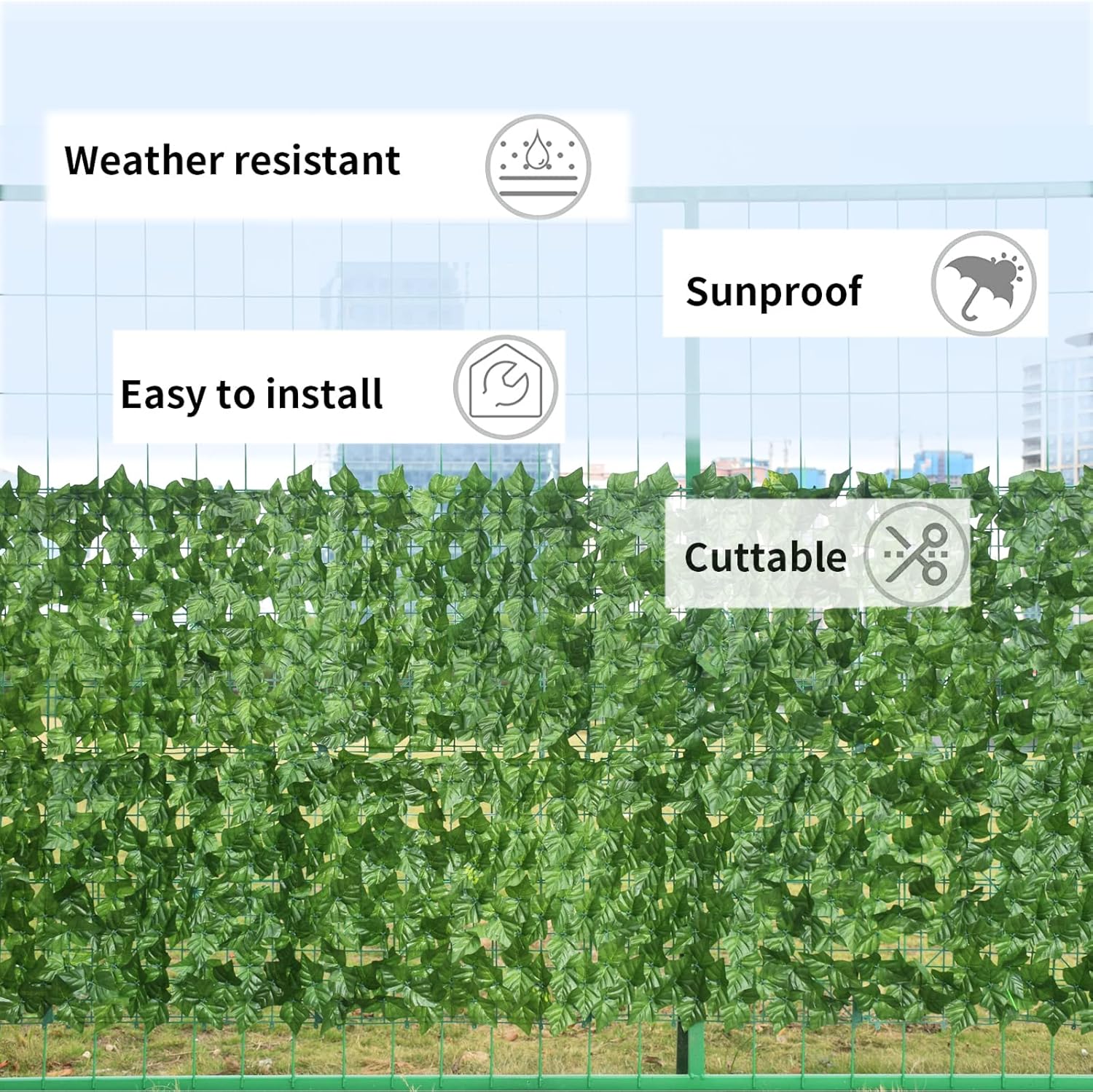 SimpluAcasa™ Panou Gard Artificial cu Frunze Ivy 3m x 1m — Lucrări Mai Simple și Eficiente
