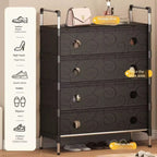 SimpluAcasa™ Pantofar Organizator 5 Niveluri cu Sertare Textile Design Modern Negru — Confort Practic Pentru Casa Ta