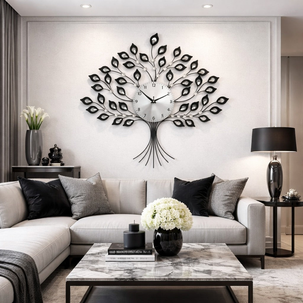 SimpluAcasa™ Ceas decorativ de perete mecanism silentios 66 x 56 cm — Confort Practic Pentru Casa Ta