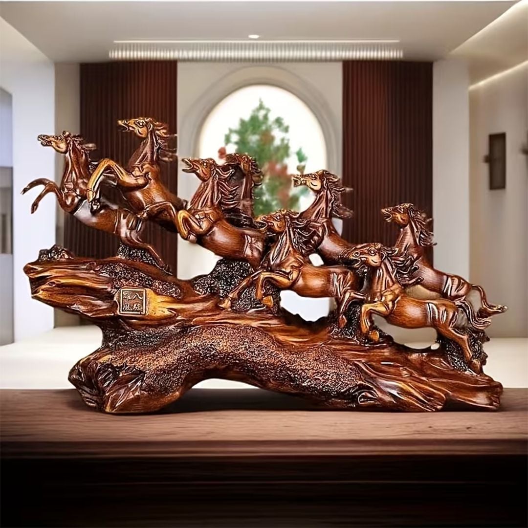SimpluAcasa™ decorativa cai in alergare – rasina – design artistic premium — Confort Practic Pentru Casa Ta