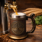 SimpluAcasa™ Halba bere  viking Tree of Life 600 ml interior inox — Mai Mult Confort Oriunde