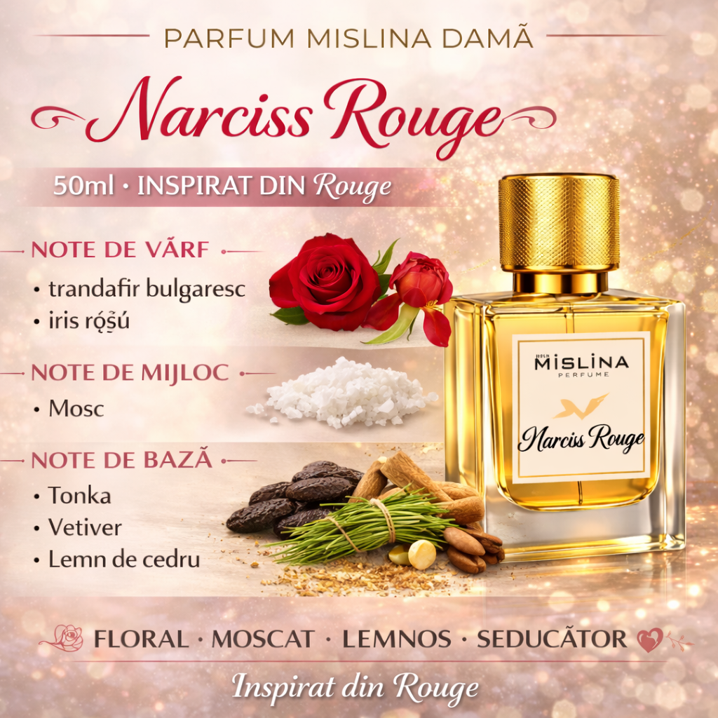 Parfum Mislina Dama Narciss Rouge 50ml – Inspirat din Narciso Rouge, M019