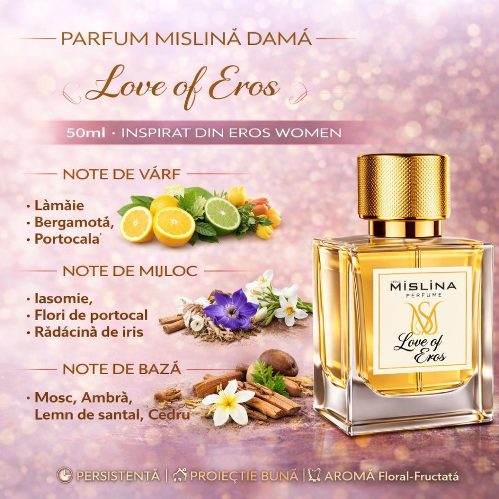 Parfum Mislina Damă Love of Eros 50ml – Inspirat din Eros Women, M025 Imagine secundară a produsului