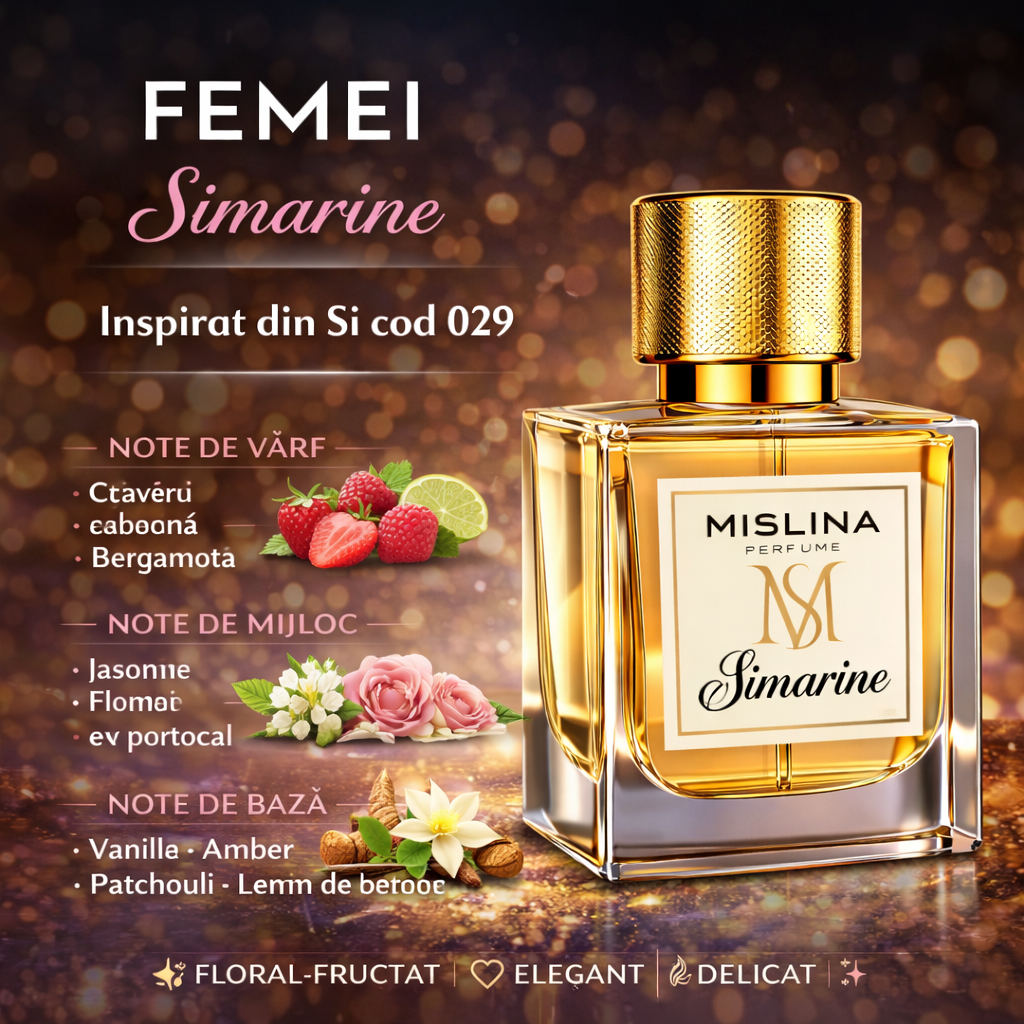 Parfum Mislina Damă Simarine 50ml – Inspirat din Armani Si, M029 Imagine secundară a produsului