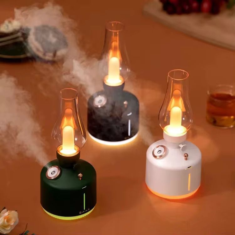 SimpluAcasa™ Umidificator Aroma Lampa Vintage cu Efect Flacara si Lumina Ambientala — Ambient Modern Pentru Acasă Imagine secundară a produsului