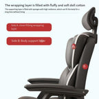 SimpluAcasa™ Scaun Ergonomic Directorial cu Suport Picioare Rabatabil Piele Ecologica — Confort Practic Pentru Casa Ta
