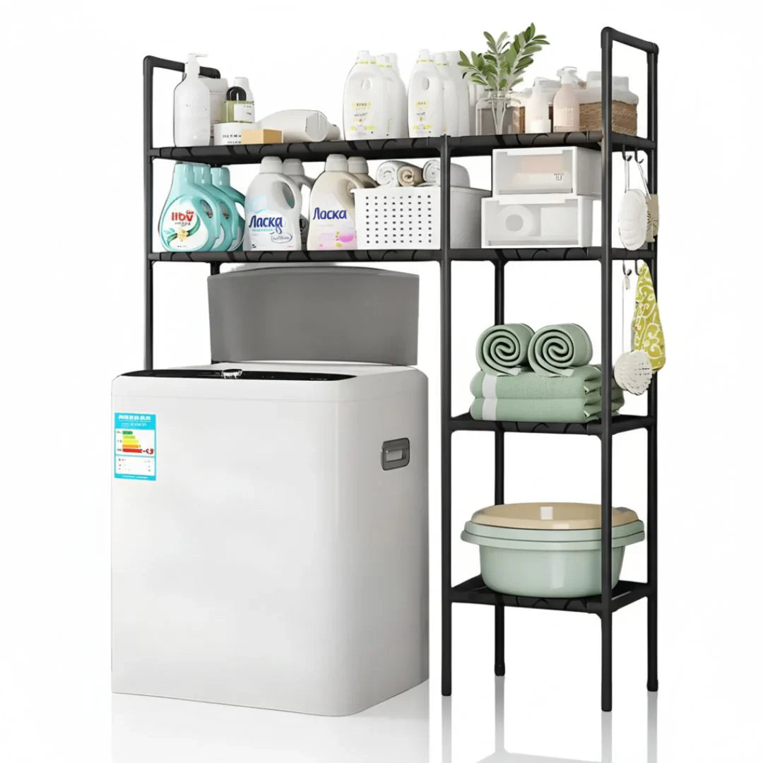 SimpluAcasa™ Raft Depozitare Masina Spalat sau Toaleta 138x106x25cm Metal — Confort Practic Pentru Casa Ta