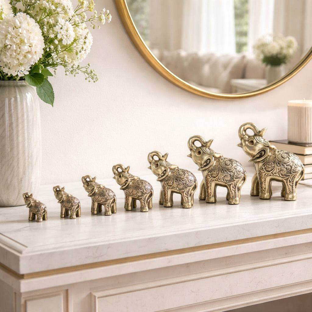 SimpluAcasa™ Set elefanti decorativi din rasina — Confort Practic Pentru Casa Ta Imagine principală a produsului