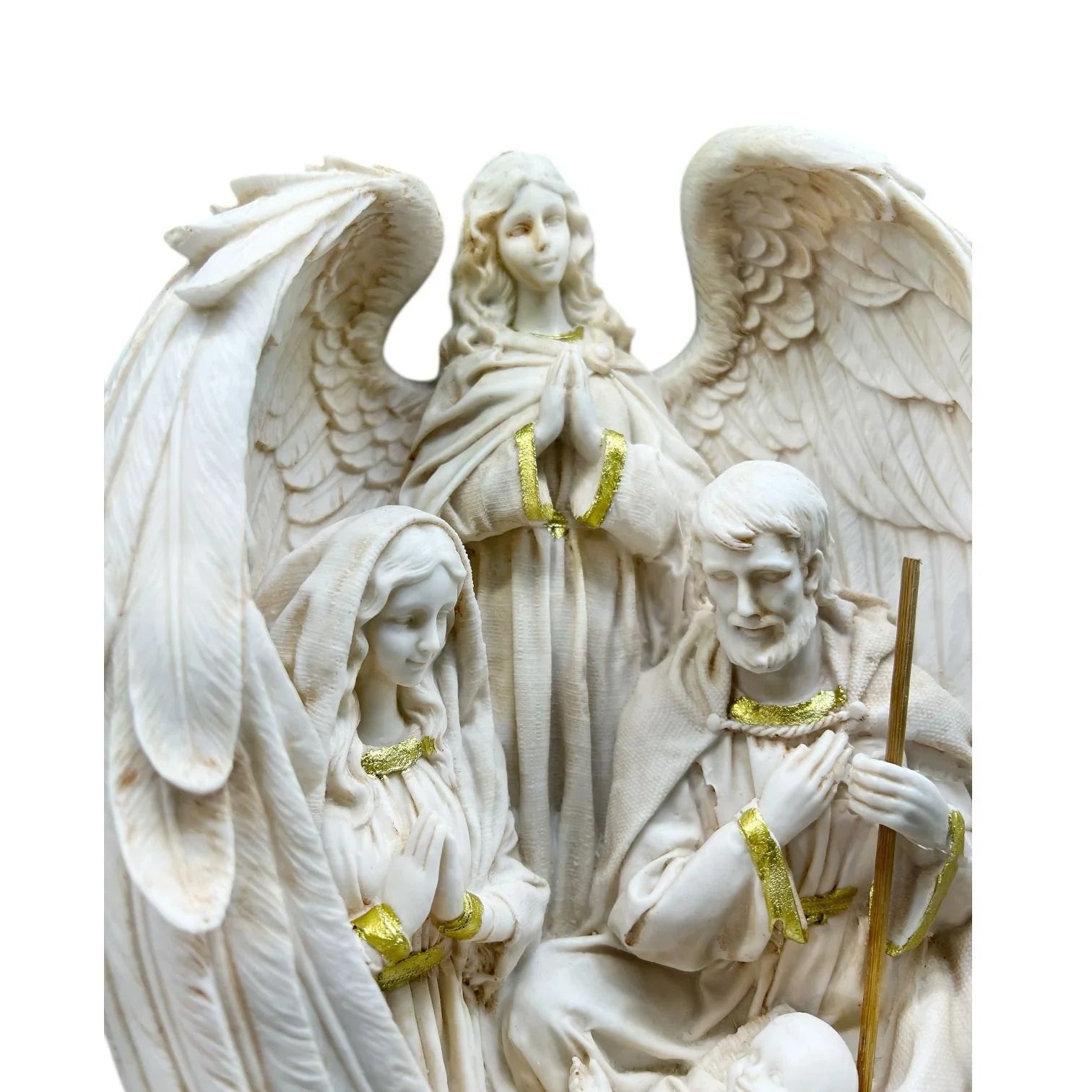 SimpluAcasa™ decorativa scena Nasterea Domnului cu inger decor religios elegant 23 — Confort Practic Pentru Casa Ta