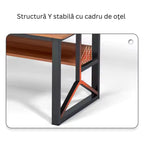 SimpluAcasa™ RESIGILAT - Birou cu rafturi integrate pentru laptop sau calculator — Confort Practic Pentru Casa Ta