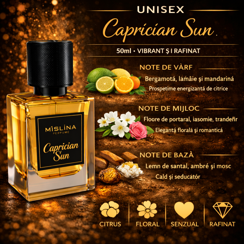Parfum Mislina Unisex Caprician Sun 50ml, inspirat din Montale Soleil De Capri, M081 Imagine secundară a produsului