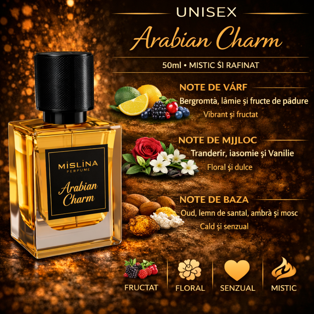 Parfum Mislina Unisex Arabian Charm 50ml, inspirat din Mukhallat, M078 Imagine secundară a produsului