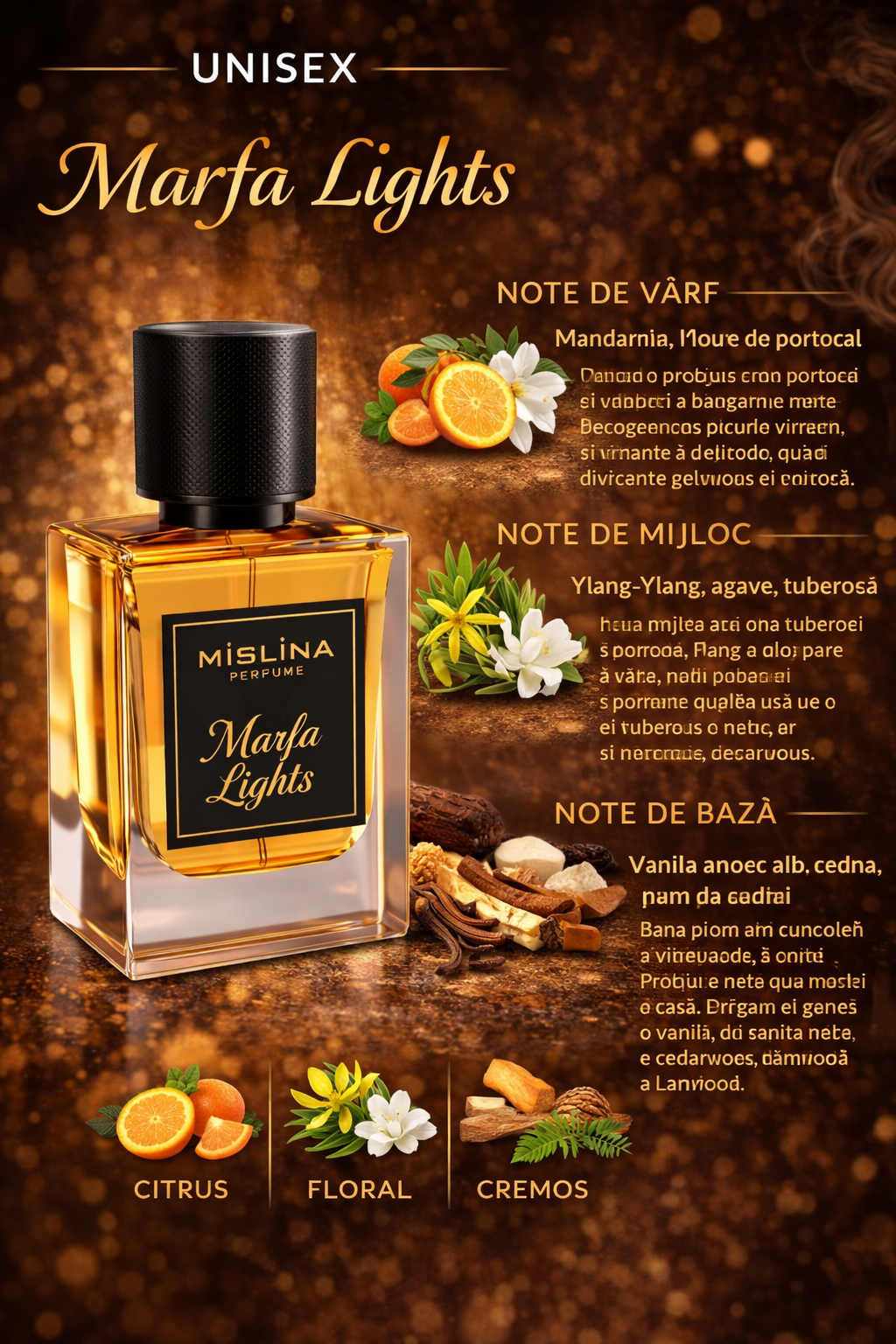 Parfum Mislina Unisex Marfa Lights 50ml, inspirat din Memo Paris Marfa, M065 Imagine secundară a produsului