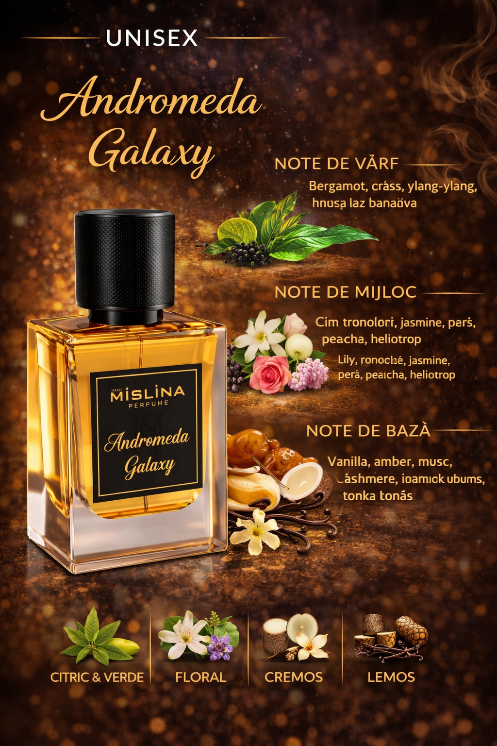 Parfum Mislina Unisex Andromeda Galaxy 50ml, inspirat din Tiziana Terenzi Andromeda, M060 Imagine secundară a produsului