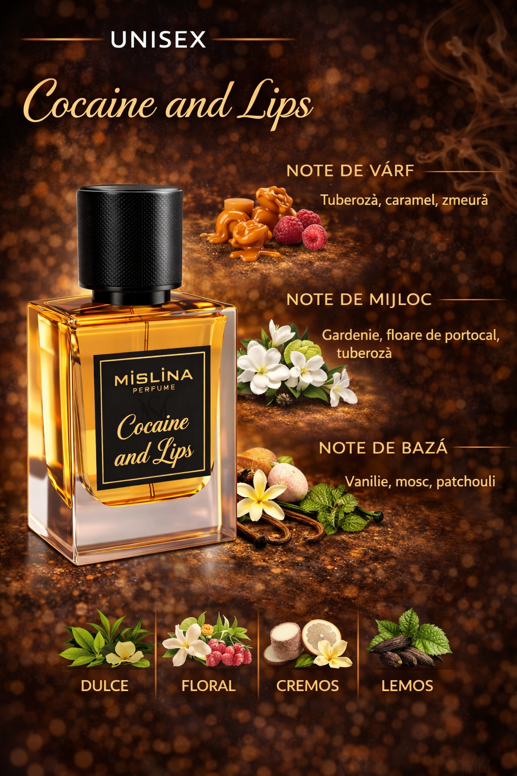 Parfum Mislina Unisex Cocaine and Lips 50ml, inspirat din Franck Boclet Cocaine, M057