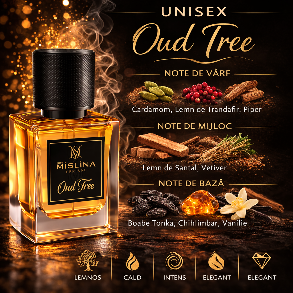 Parfum Mislina Unisex Oud Tree 50ml, inspirat din Tom Ford OUD WOOD, M067