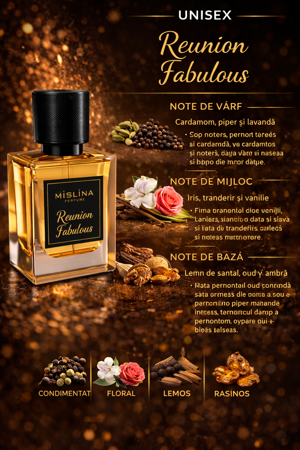 Parfum Mislina Unisex Reunion Fabulous 50ml, inspirat din Fabulous, M070