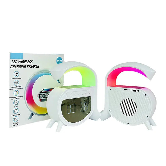 Difuzor cu incarcare Wireless și LED-uri, Lampa de Atmosfera, 6 Moduri de Lumina, pentru Telefoane Imagine principală a produsului