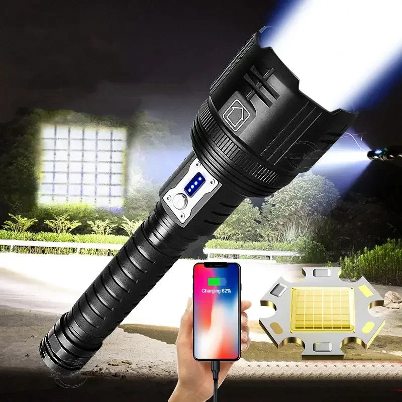 Lanterna profesionala LED XHP360, 5000 lumeni, 5 moduri luminare, Zoom, incarcare USB Imagine principală a produsului