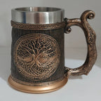 SimpluAcasa™ Halba bere  viking Tree of Life 600 ml interior inox — Mai Mult Confort Oriunde