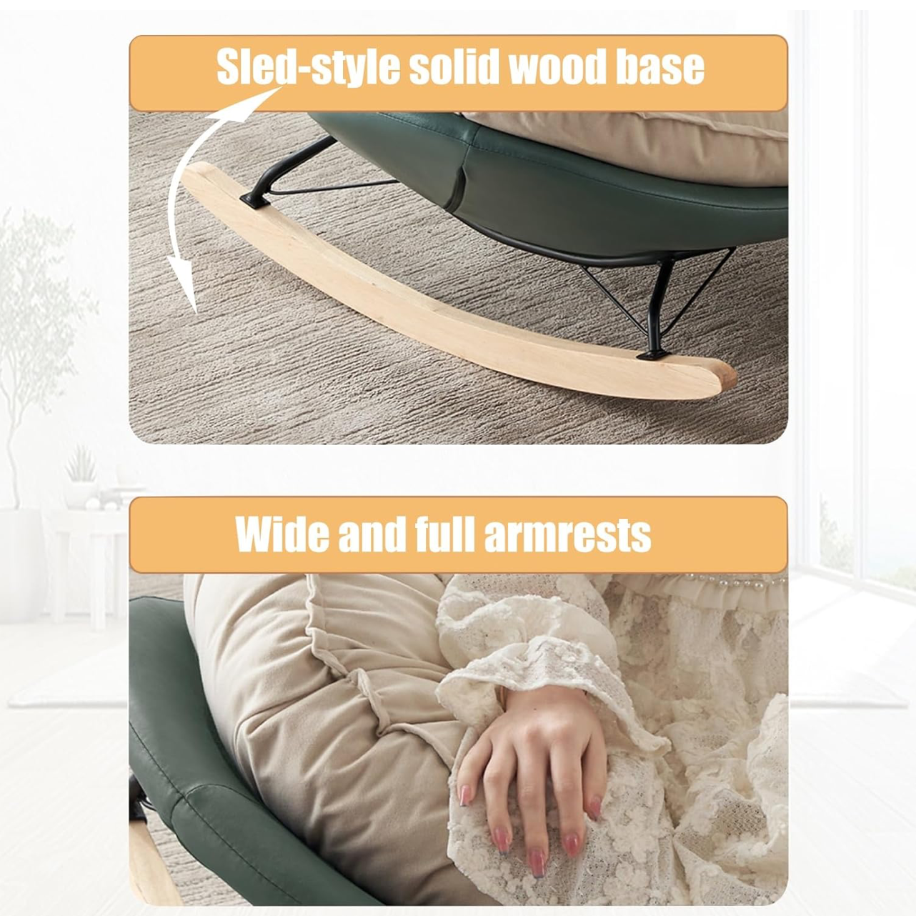SimpluAcasa™ RESIGILAT - Fotoliu balansoar Cloud Rocker — Confort Practic Pentru Casa Ta