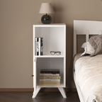 SimpluAcasa™ Noptiera Corfu compacta cu sertar si raft noptiera dormitor 40 — Confort Practic Pentru Casa Ta